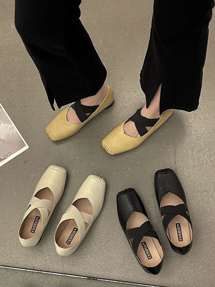 

Балетки женские на платформе и квадратном каблуке, повседневные, без застежки, платформа, криперы, подходят ко всему