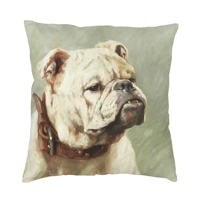 

Чехол-наволочка с рисунком английского бульдога для домашнего декора