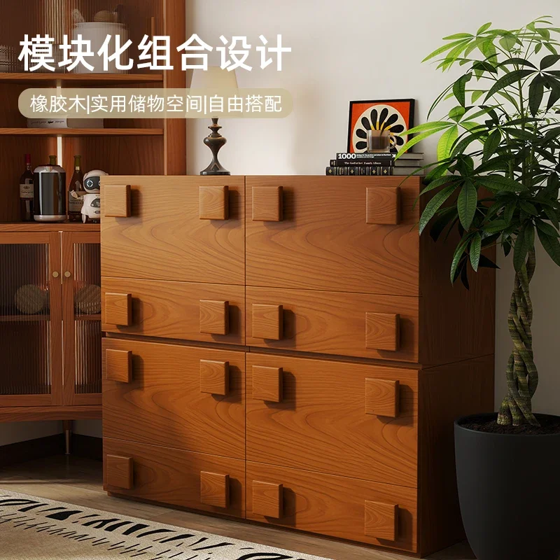 Средневековый двухслойный шкаф для хранения Кармен из цельного дерева в стиле