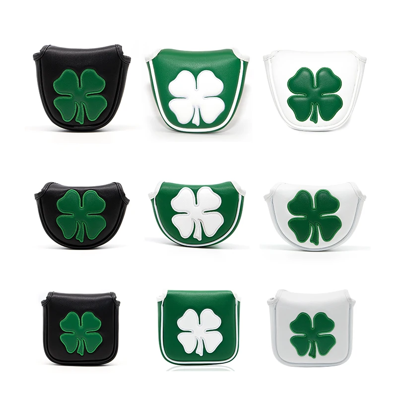 

2023Golf Headcover Lucky Clover Head Cover For Mallet Putters Mallet Putter Golf Mallet Putter Covers Magnetic Magnet Closure