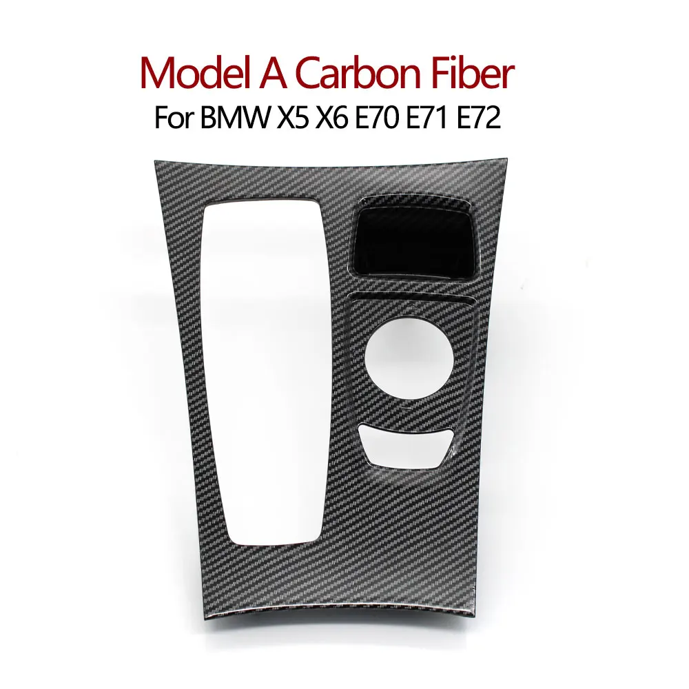 

LHD автомобильная углеродное волокно, черная накладка на центральную консоль, переключатель передач, панель для BMW X5 X6 E70 E71 E72 2007-2009 51166954947