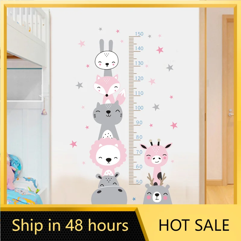 

Креативные наклейки с изображением животных для детской комнаты, наклейки на двери, самоклеящиеся