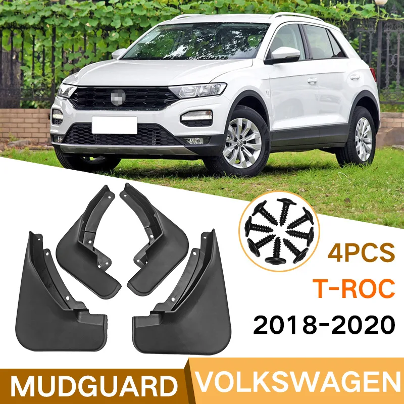 

Mud Flaps For VW T-ROC 2018-2020 Mud Flap Splash Guard Mudguards MudFlaps Front Rear Fender Car Accessories