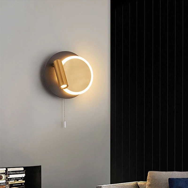 Nordic LED Wall Lamp With Spotlight For Bedroom Bedside Living Room 6W Wall Light Modern Corridor Stair Loft Home Decor