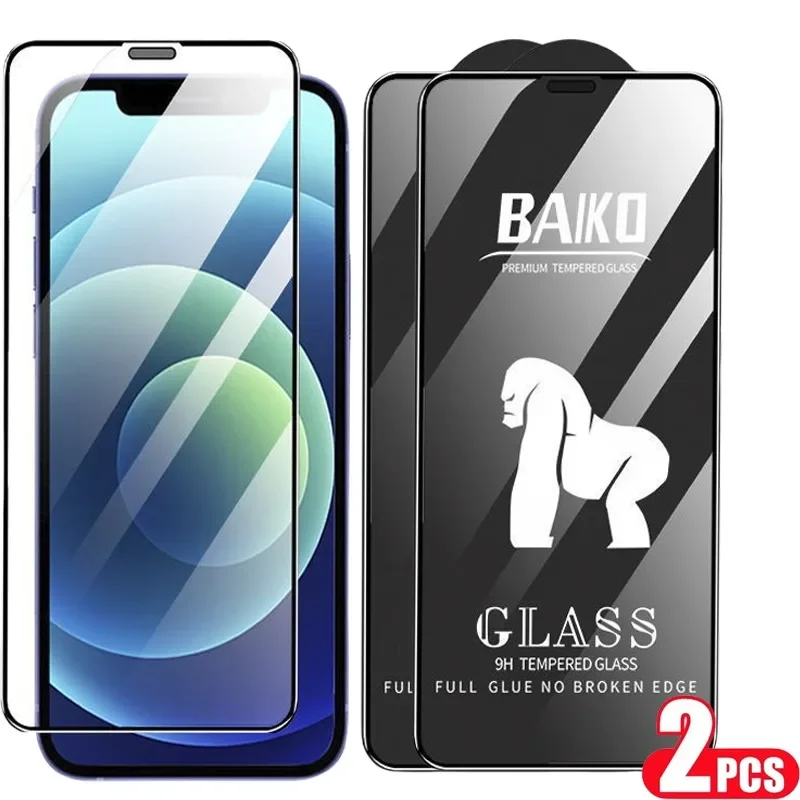 2 шт. для iPhone 13 14 15 16 Pro Max Baiko пленка закаленного класса 12 11 X XR XS стеклянная высокой