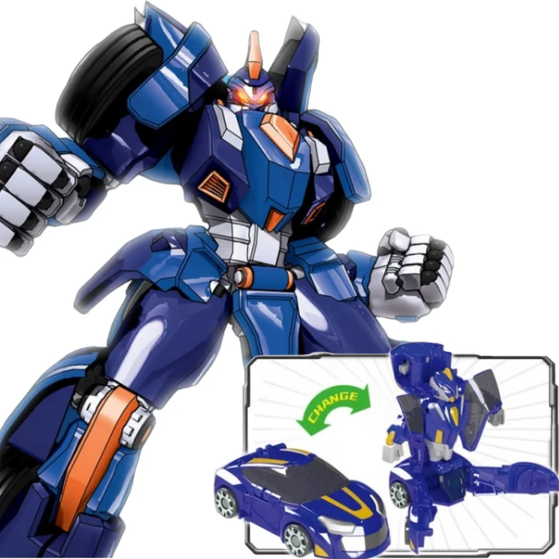 Burst Speed Transformation Car Robot Magic MeCard touch Deformation Vehicle Mechanical Beast Action Figures Kids Boys Battle Toy