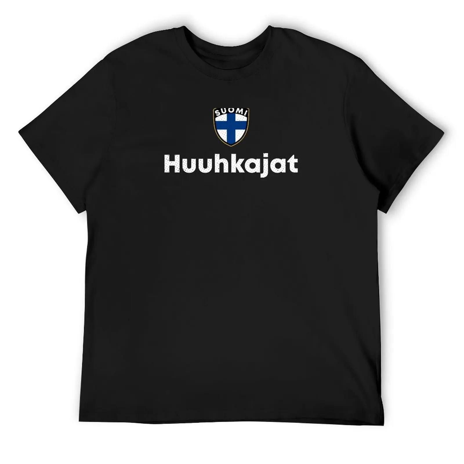Huuhkajat Suomi Finland футболка на заказ черная мужская тренировочная рубашка