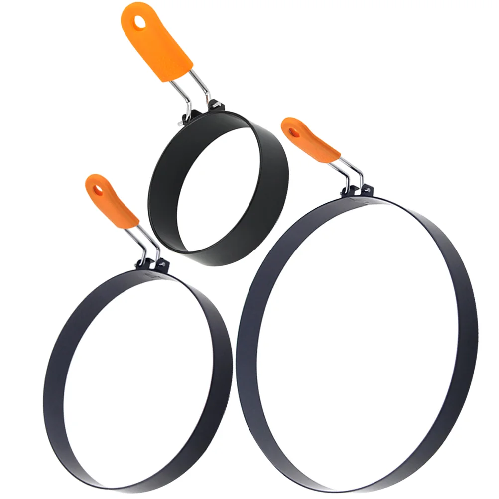 

3Pcs Non Pancakes Handle Round Round Fried Egg Rings Egg Rings For Griddle Kitchen Supplies for Home