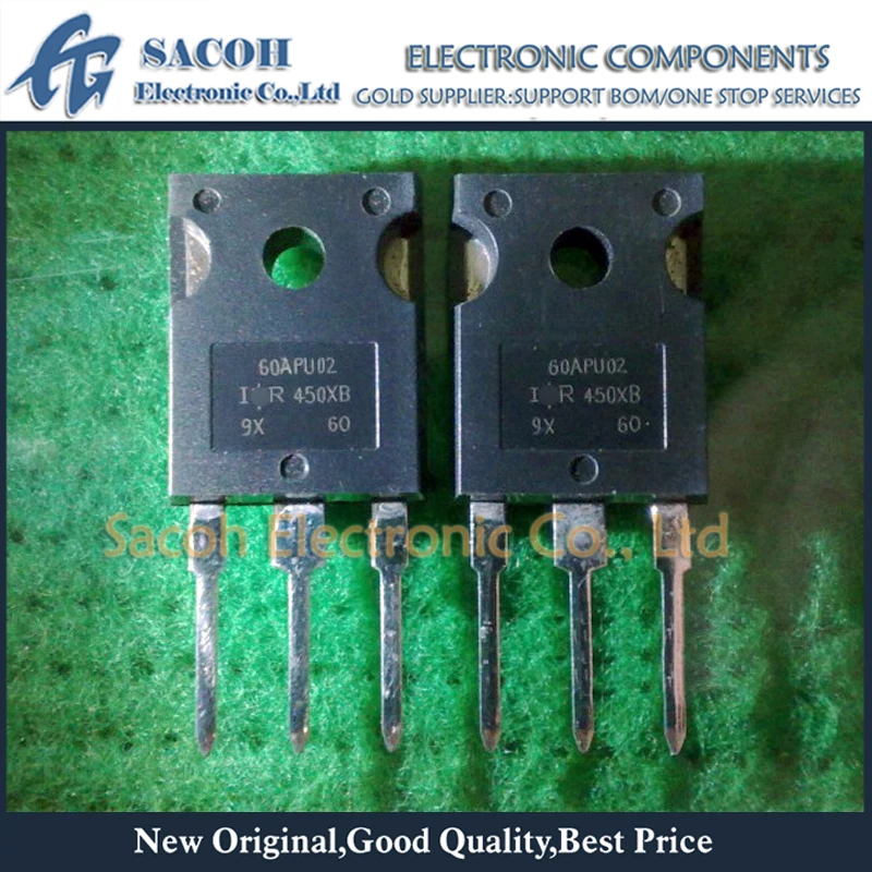 

10Pcs 60APU02PBF or 60APU02 or 60CPU02 TO-247 60A 200V Fast Recovery Diode