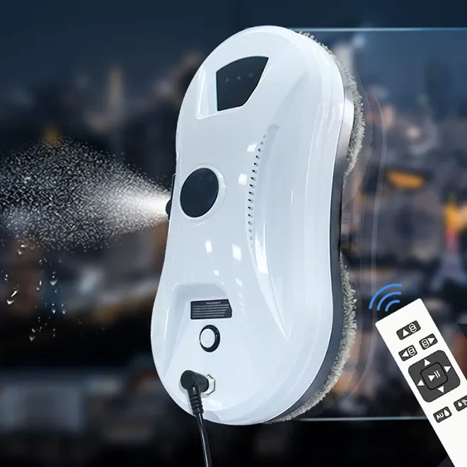 Умный пылесос для окон с автоматическим распылением воды робот мытья стекол