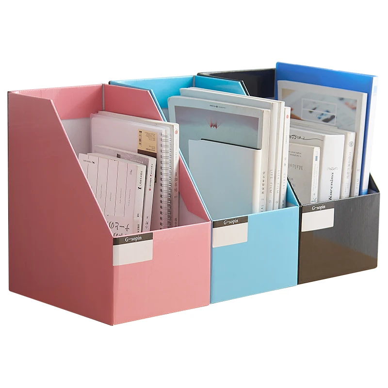 

Magazine Labels Holder Large Bookend Book Storage Office With Paper Documents Rack File Rack Kraft Foldable Stand Organizer