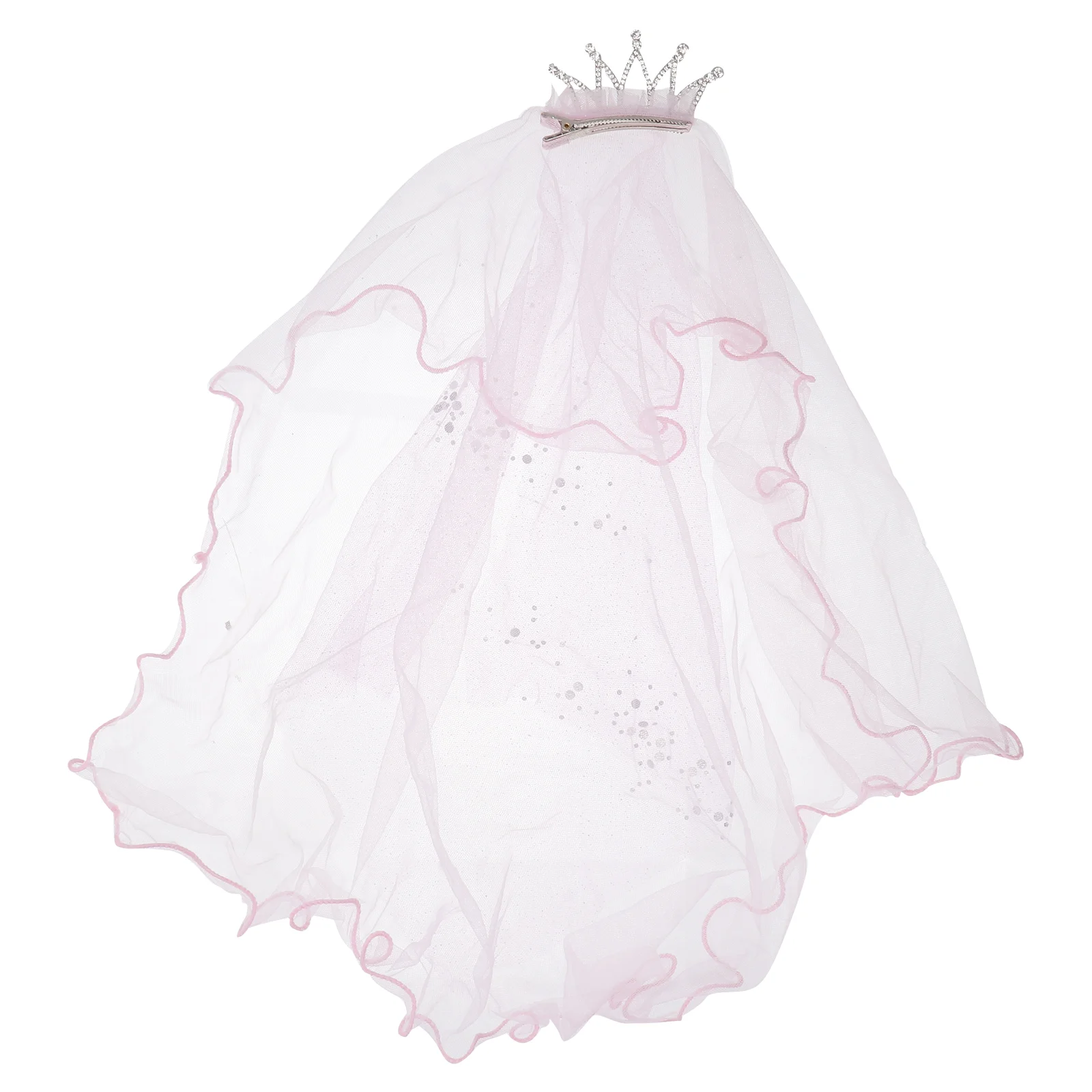 

Свадебная вуаль, Цветочная тиара с многоуровневой вуалью, праздничное платье, фата, аксессуары для волос (фиолетовый)