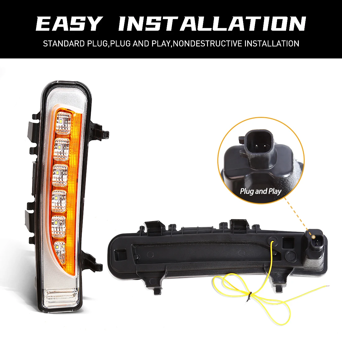 _ Дневные ходовые огни для Ford Edge 2009 2010 2011 2012 2013 2014 DRL динамический сигнал поворота