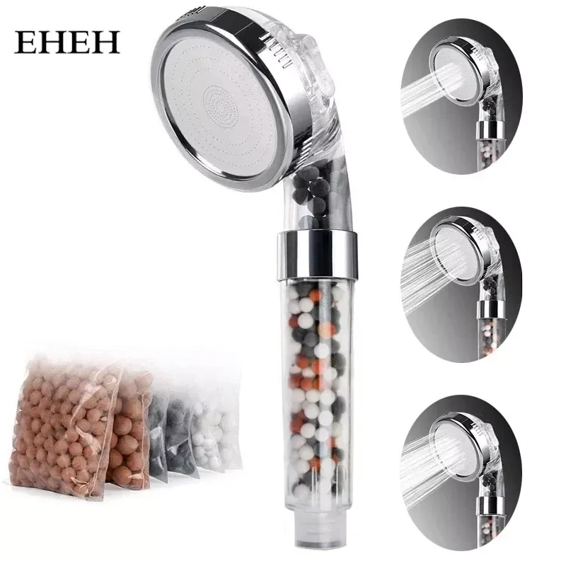 

2023 EHEH New Arrival 3 Modes SPA Shower Head High Pressure Saving Water Shower Nozzle Premium Bathroom Water Filter 4 Types fau