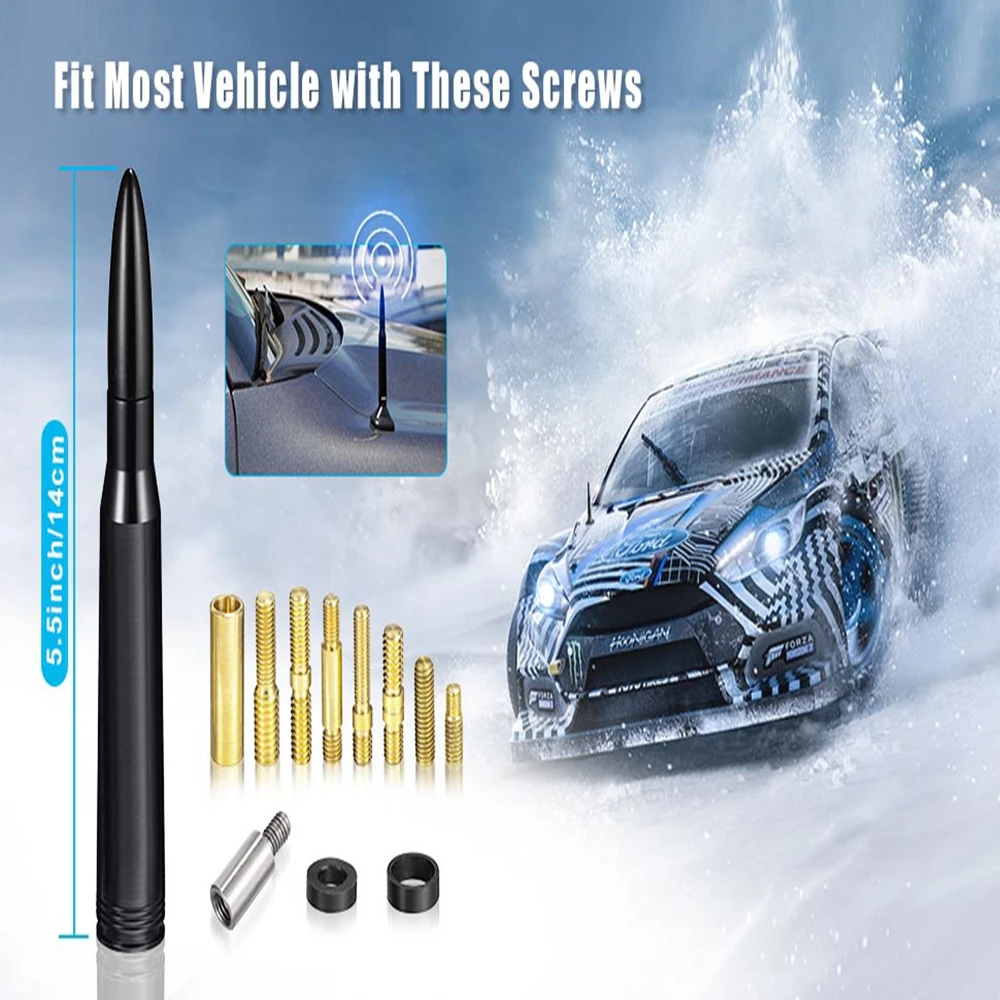 Superbat Vehicle Antenna Mast Car Truck Bullet Antenna Replacement for Ford F Series F150 Raptor F250 F350 F450 Super Duty Range