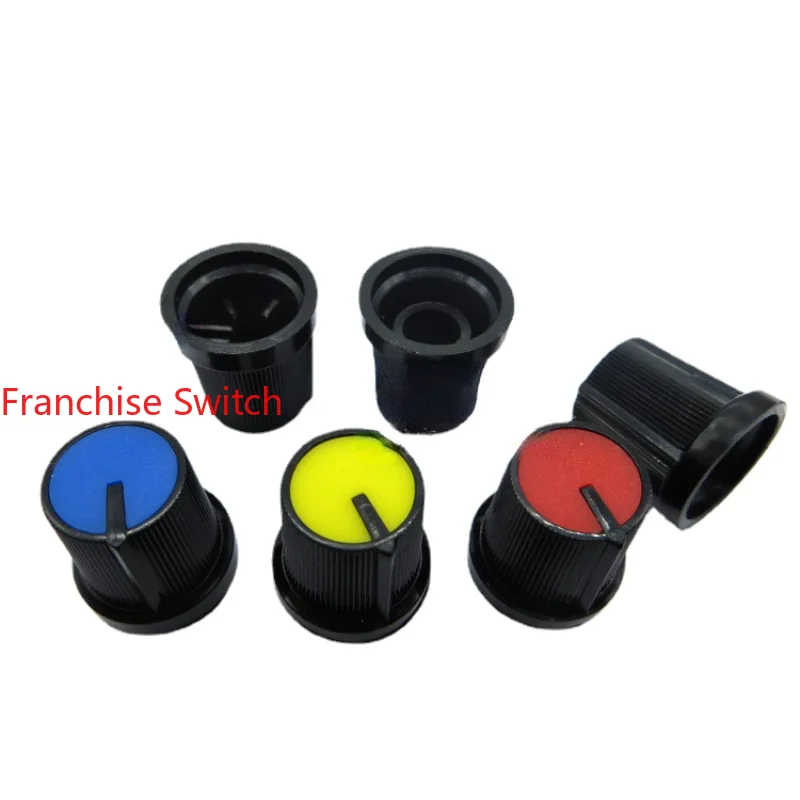 

10PCS Fine Workmanship 15MM Plastic Cap-type Volume Potentiometer Two-color Knob Switch Cap