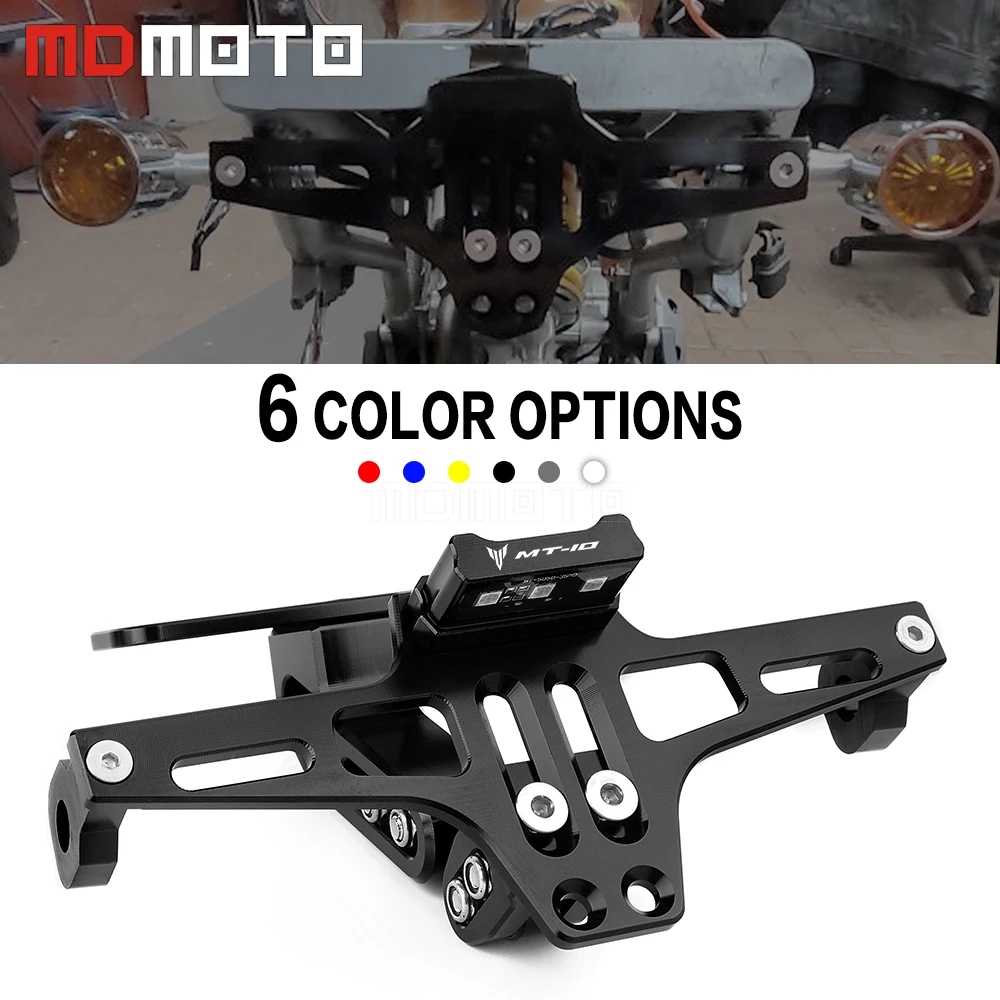 

For Yamaha MT10 MT-10 mt10 Motorcycle Accessories Adjustable Angle License Number Plate Frame Holder Bracket