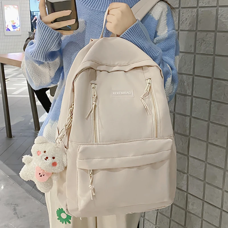 

Новый Простой Модный женский однотонный рюкзак в стиле ретро