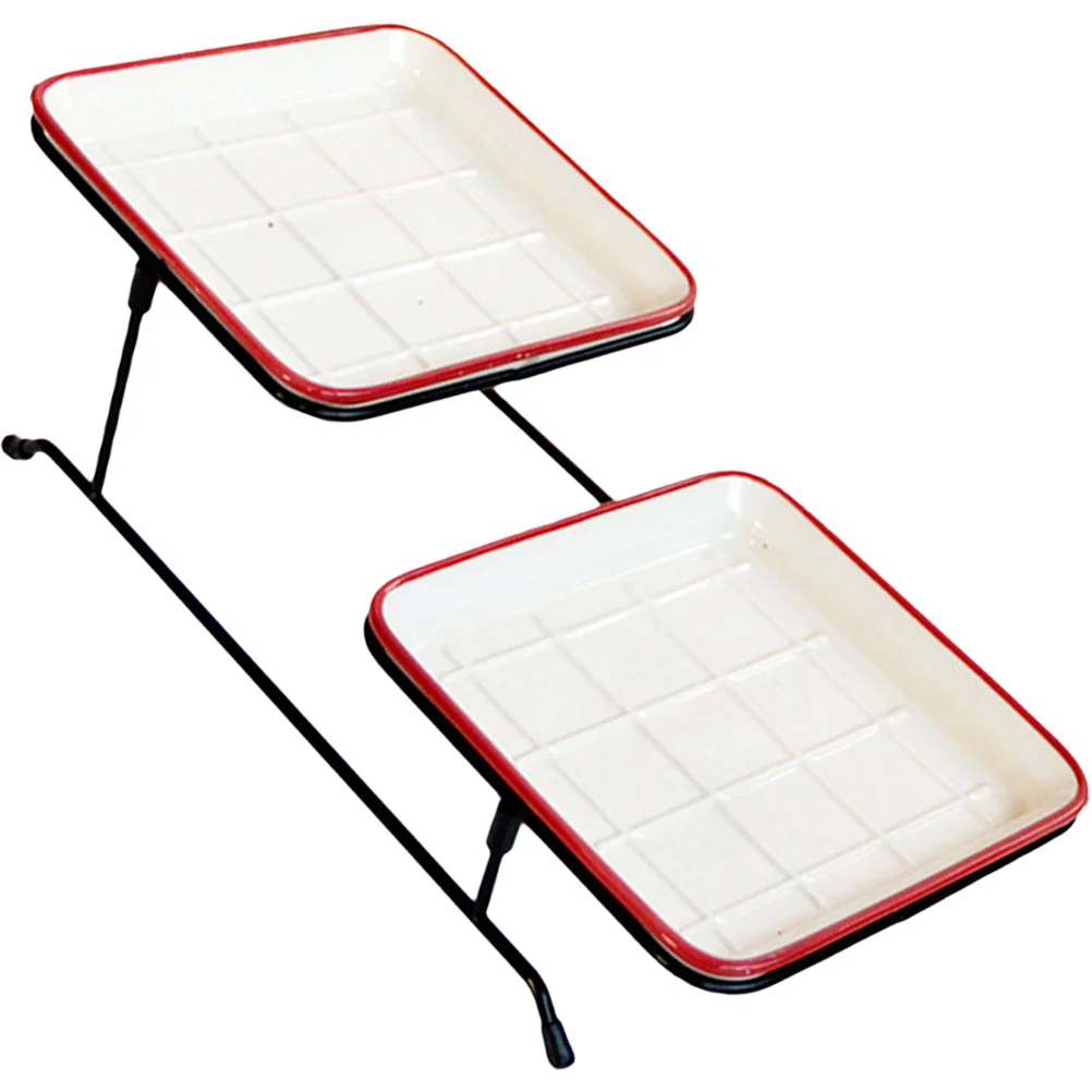 

Tray Plate Fruits Snacks Serving Fruit Tier Dried Organizer Desktopcandy Multi Holder Rack Ironstorage