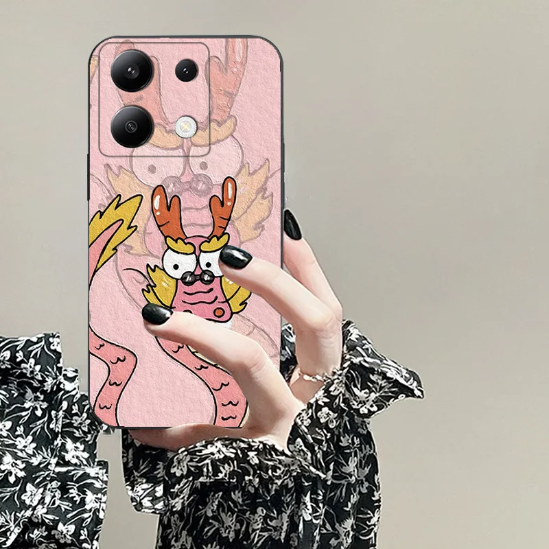 Для Redmi 12 13 K70E 3 4 5 G Prime 10 9 1 2 PLUS 11 A X CNFC TPU черный мягкий чехол для телефона с рисунком