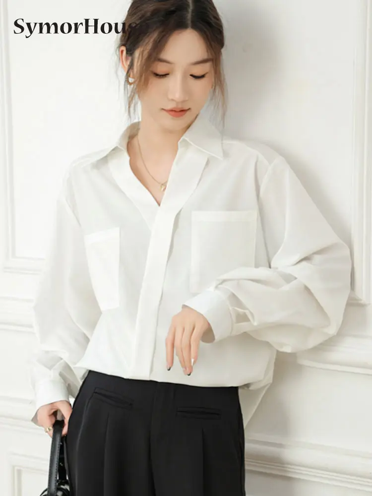 

Spring Summer Autumn Long Sleeve Office Lady White Blouse Women Blusas V-Neck Chiffon Blouse Shirt Women Tops Blouses Shirts