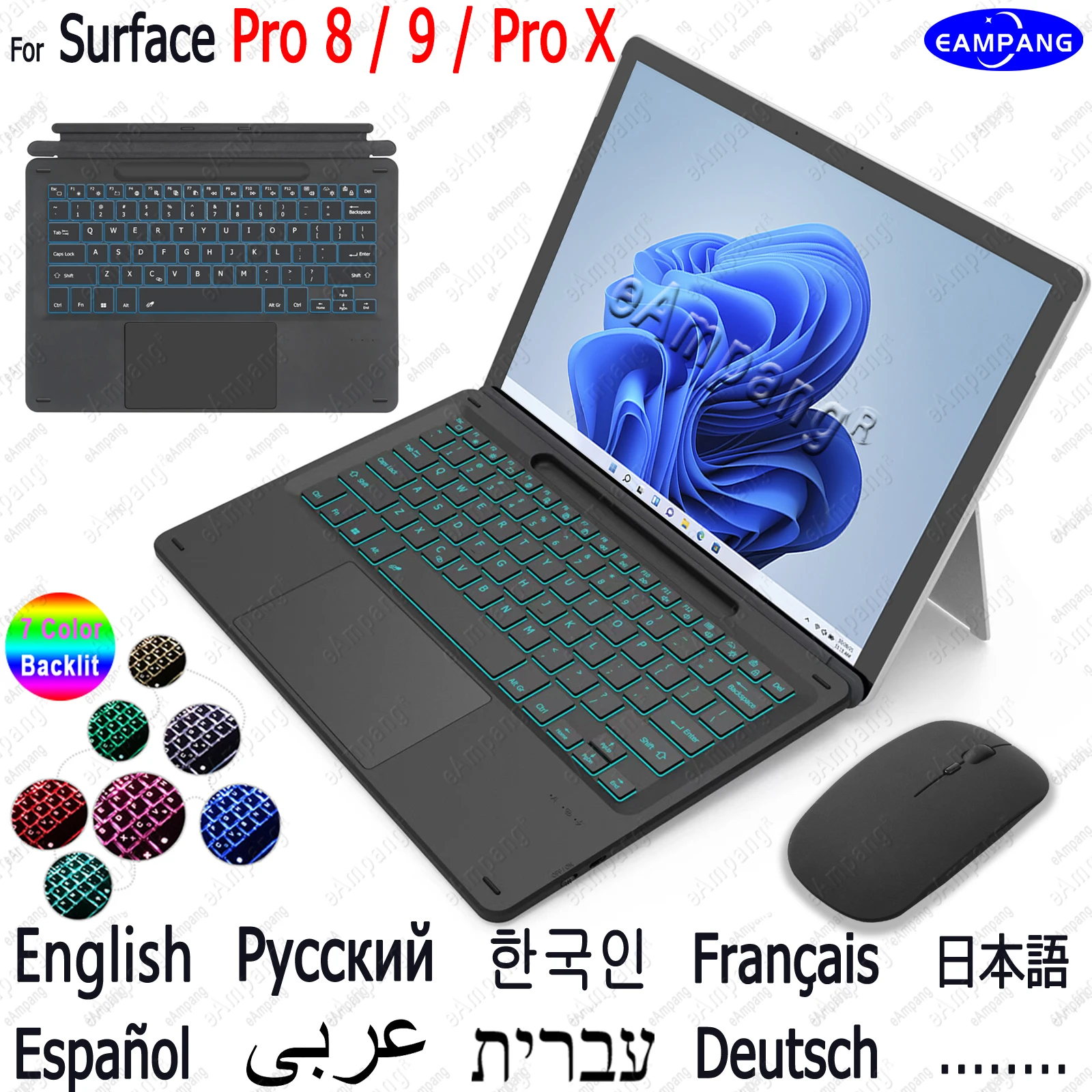 Trackpad Keyboard for Microsoft Surface Pro 8 9 X 13.0 Keybo