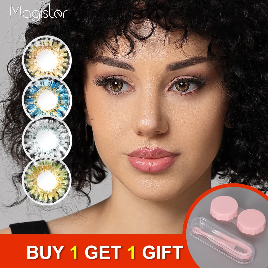 

[Buy 1 Get 1 Gift]3 Tone Color Contact Lens Colored Lenses For Eyes Brown Contact Lens Beauty Pupilentes Cosmetic Eye Contacts