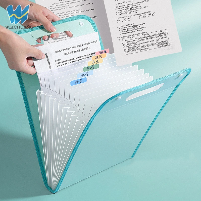 

Портативная Сумка-гармошка, вертикальная сумка для хранения тестовой бумаги, вместительная многослойная папка для файлов для студентов, организация классификации