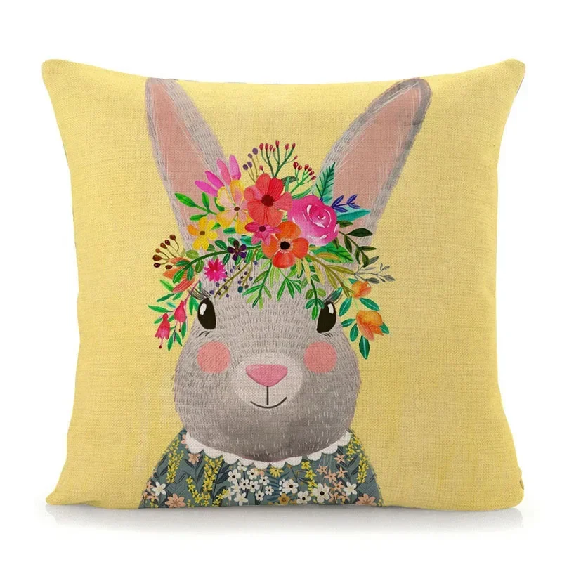 Олень Медведь Кролик тигр лиса Racoon мопс собака еж животные постеры наволочки