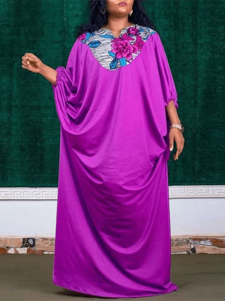 

VONDA 2023 летнее женское платье макси в богемном стиле, винтажное платье с рукавом 3/4, с принтом, повседневное свободное атласное платье, длинное платье, женское платье
