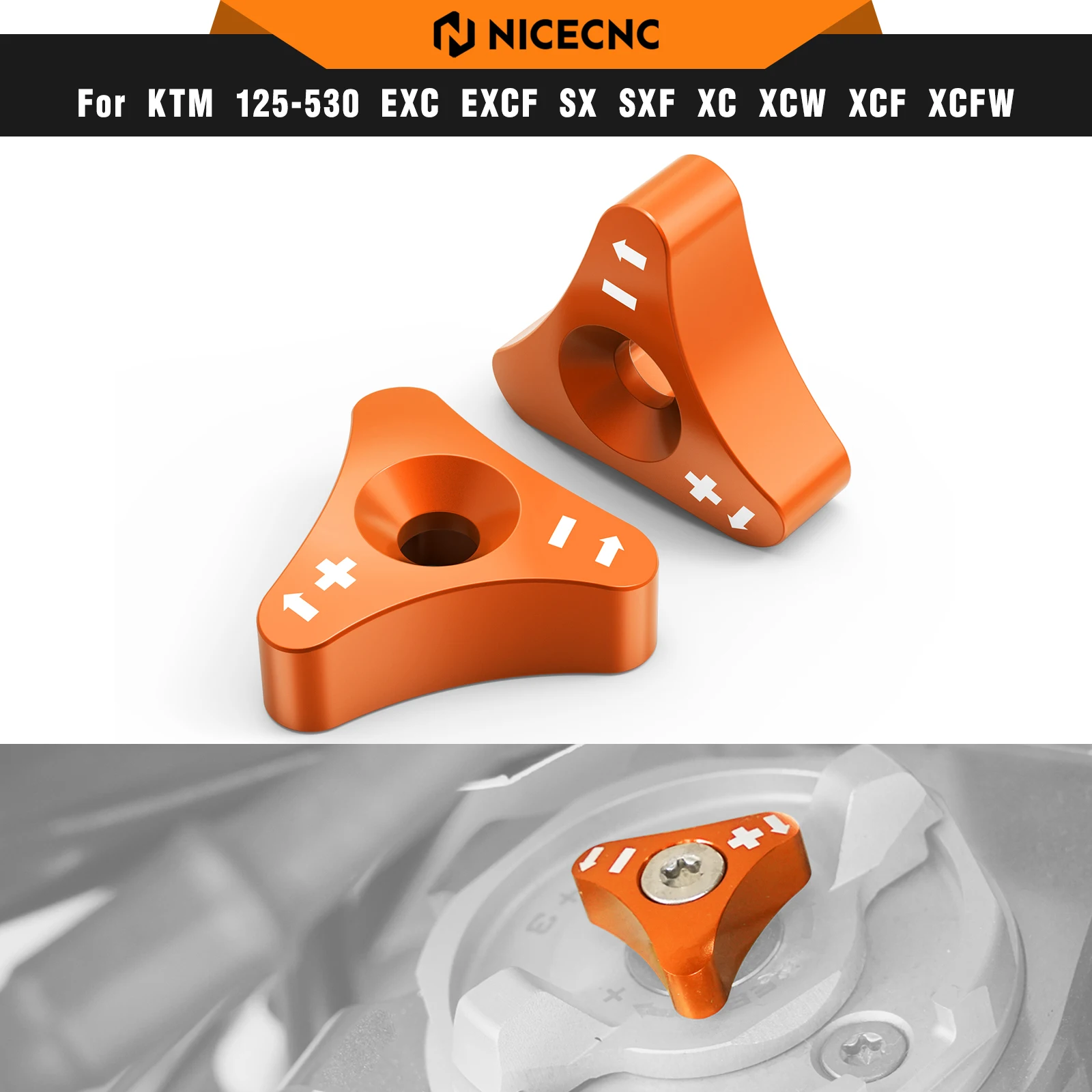 Фото NICECNC для KTM EXC 300 2008-2016 48 мм регулятор ручки передней вилки для KTM 690 Enduro 2008-2023 EXC-F 350 SX 125 SXF 450 XC XCW №1