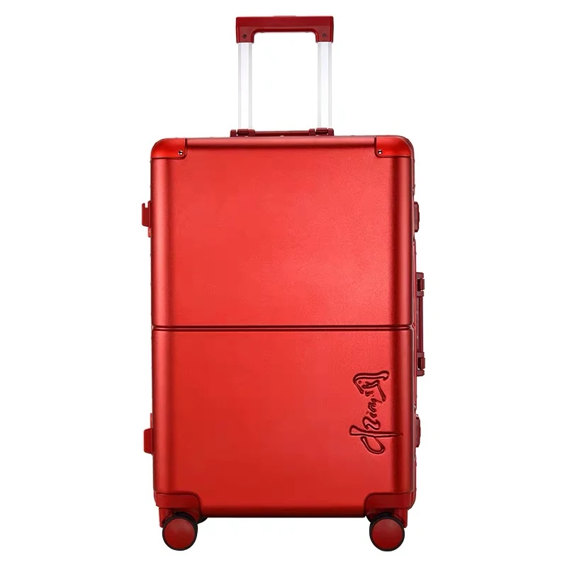 New High Grade PC Material Aluminium Frame Travel Suitcase Spinner brand Hard Trolly Case Rolling Luggage 20