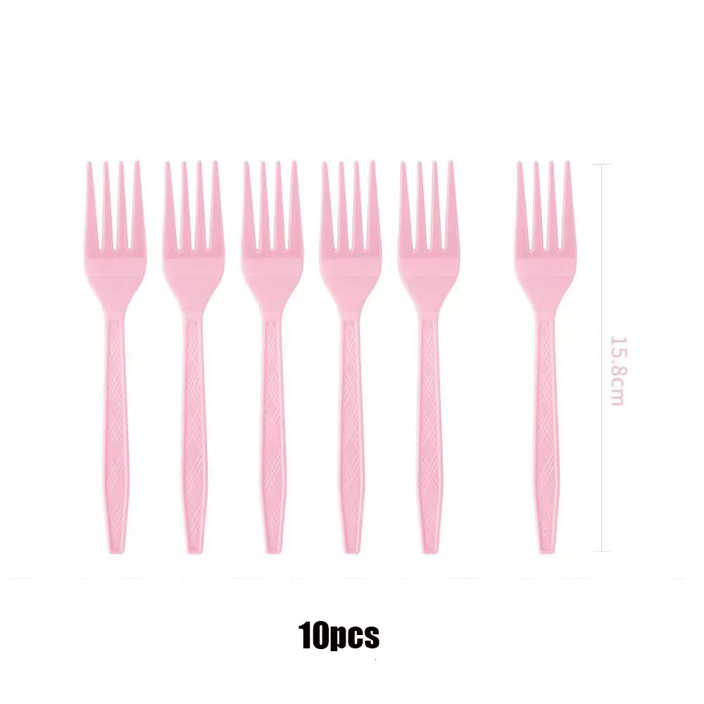 

Розовый одноразовый набор посуды из бумаги