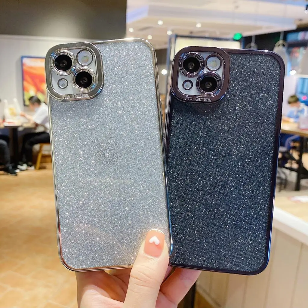 Блестящий флэш-чехол для iPhone 13 12 11 Pro Max 13Mini 12Mini X Xs XR 7 8 6 6S Plus SE2020 защитный чехол