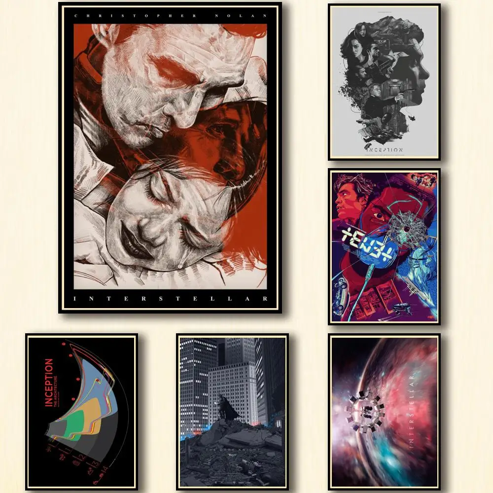 32 вида на выбор Кристофер Нолан, печать фильмов, художественный плакат на холсте для украшения гостиной, домашняя Настенная картина