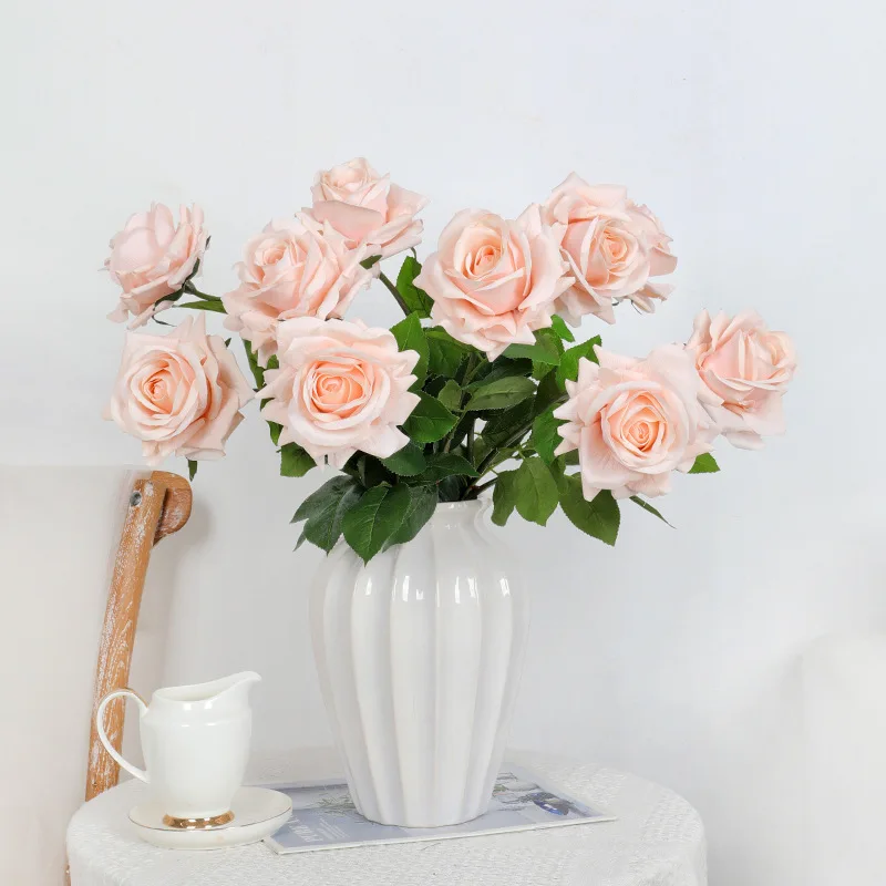 

Simulated Flowers Ins Style Hand Feel Moisture Retention Single Headed Lady Rose Artificial Plants High-quality Household