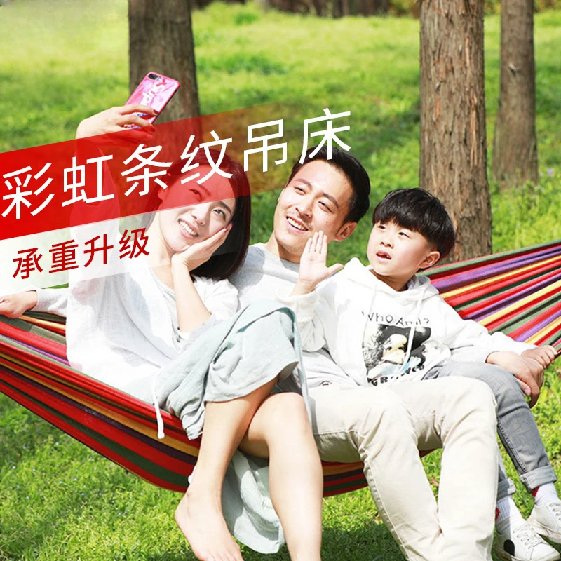 Товары для улицы: одиночный утолщенный холщовый гамак кемпинговая фотокровать
