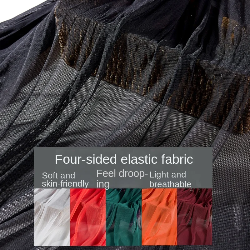 

Four Sided Elastic Chiffon Fabric Clothing Jacket for Dress Inner Lining Cloth By The Meters Nylon Spandex Material for Sewing