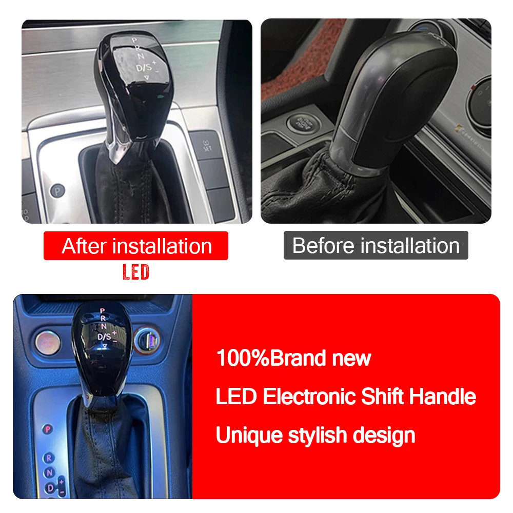 

LED Synchronize Display Electronic shift handle Gear Shift Knob For VW golf 7 passat B8 tiguan 2 T-roc skoda superb kodiaq MQB