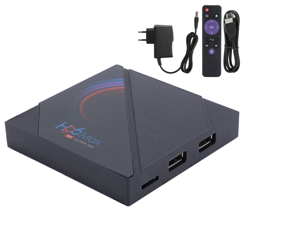 

ТВ-приставка H96 max, H616, Android 10,0, 2,4G, 5G, двухдиапазонный, Wi-Fi + BT4.0, четырехъядерный, с ИК-пультом дистанционного управления, европейская вилка, 4 Гб...