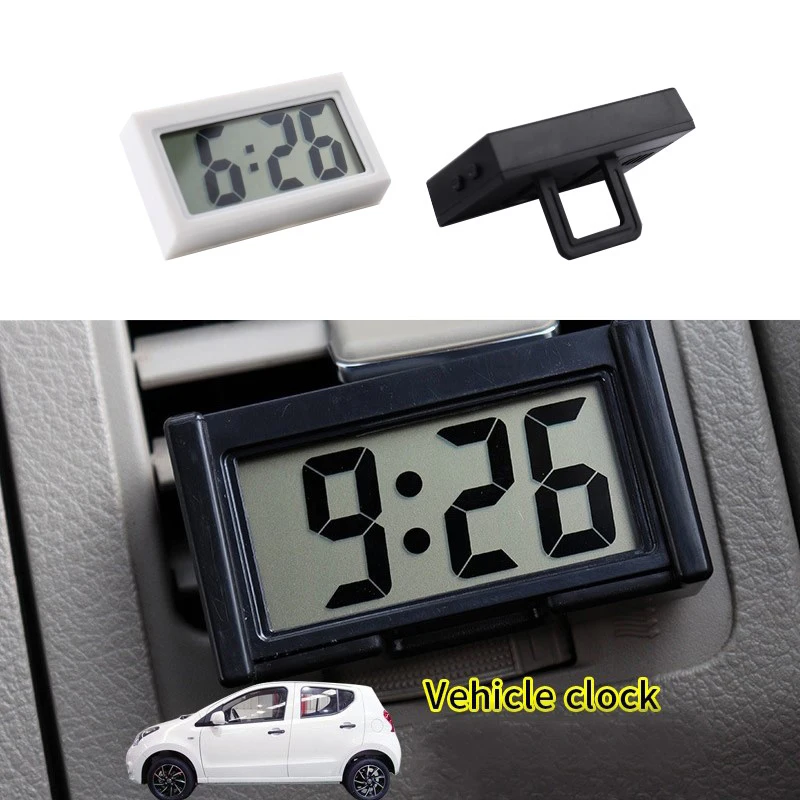 

Car Dashboard Digital Clock - Vehicle Adhesive Clock with Jumbo LCD Time & Day Display - Mini Automotive Stick On Watch for Car