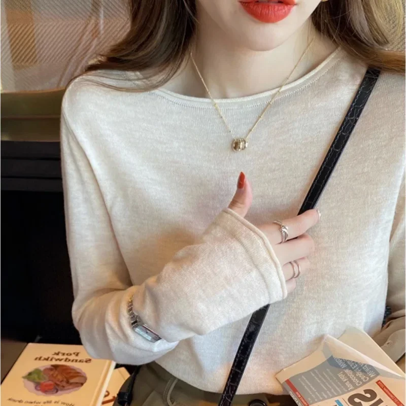 Мягкий эластичный свитер вязаный топ женский базовый слой для костюма