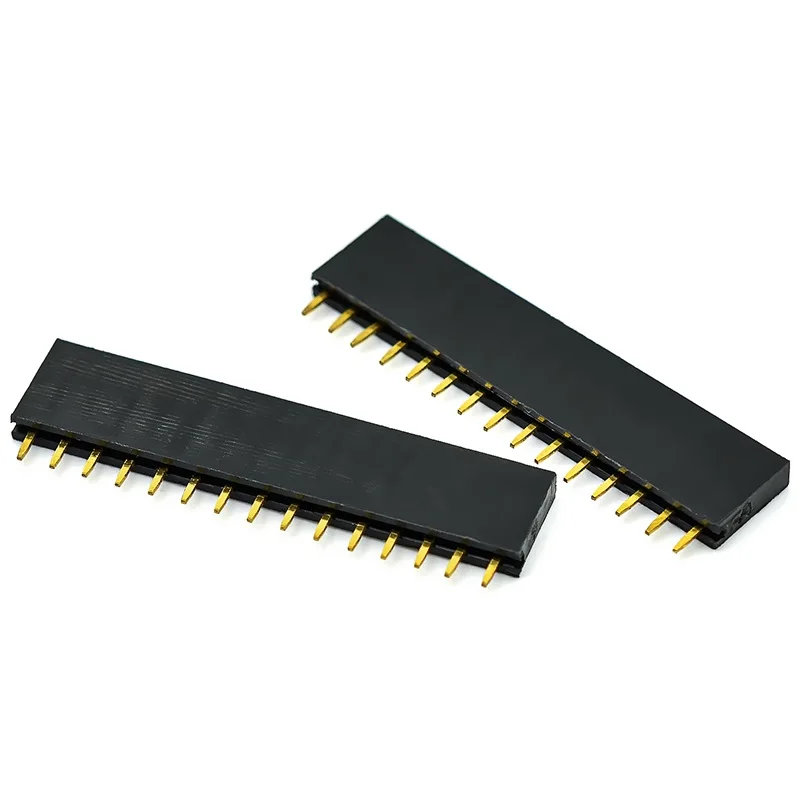 

10 шт./лот 15-контактный Однорядный гнездовой разъем, расстояние 2,54 мм, 1*15P, прямое гнездо с иглой