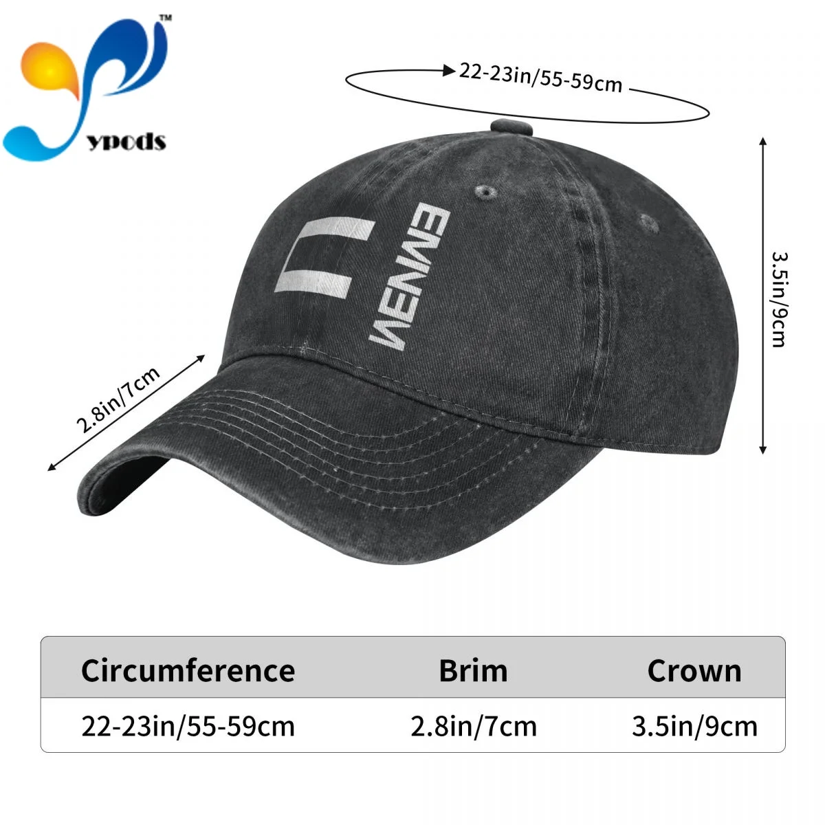 Eminem Denim Baseball cap Snapback Hats Autumn Summer Hat for Men Women Caps Casquette hats images - 6