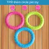 Anti-bite Training Ring Puller Diameter 8cm Dog Toys High Quality Aggressive Chewing Thorn Circle Pet Toy Pet Accessories Tpr 2
