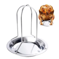 chicken roaster rack with bowl carbon steel beer can chicken turkey roaster bbq grill rack stand holder tray