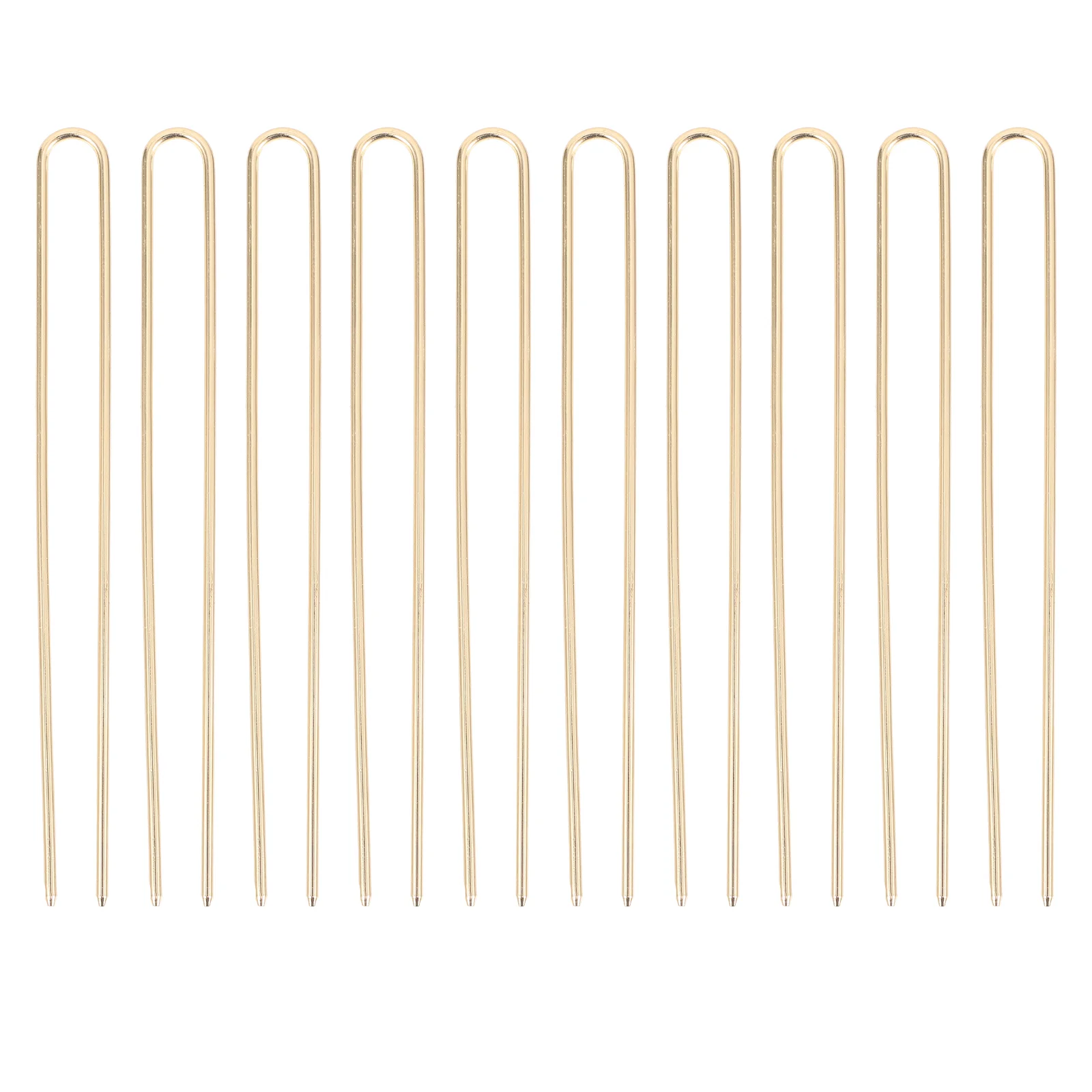 

10pcs U-shaped Hair Forks Retro Hair Clips Golden Hairpins Elegant Headdress