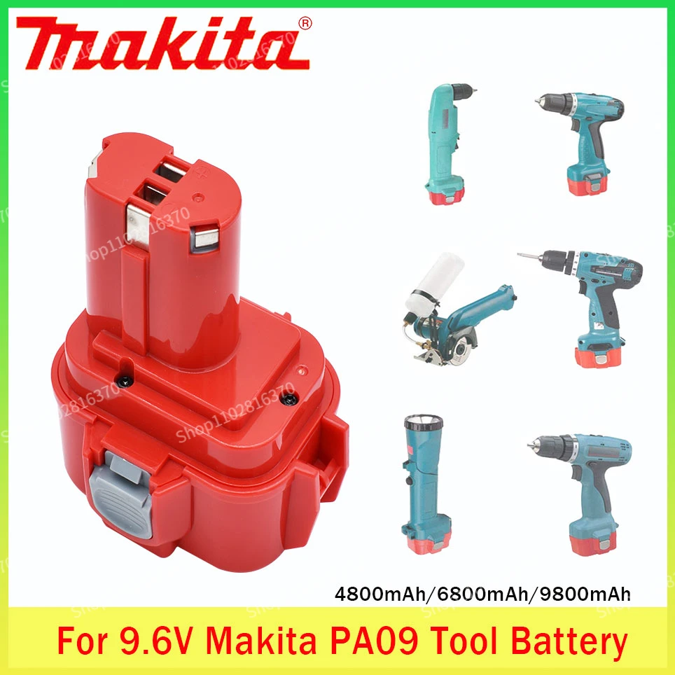 

9800mAh 9.6V Makita 4800mAh 6800mAh Ni-MH Electric Tool Battery Makita PA09 9120 9122 9133 9134 9135 9135A 6222D 6260D PA09 L70