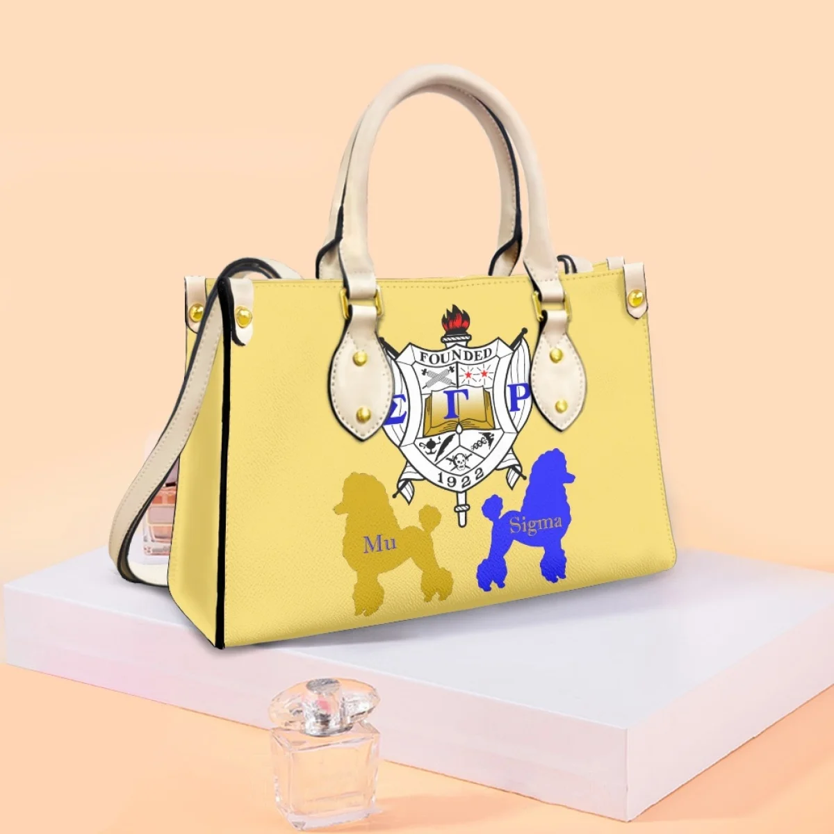 Personalized Sigma Gamma Rho Shoulder Bag Women Messenger Poodle Pattern Ladies Fashion Handbags Large Capacity Party Clutch