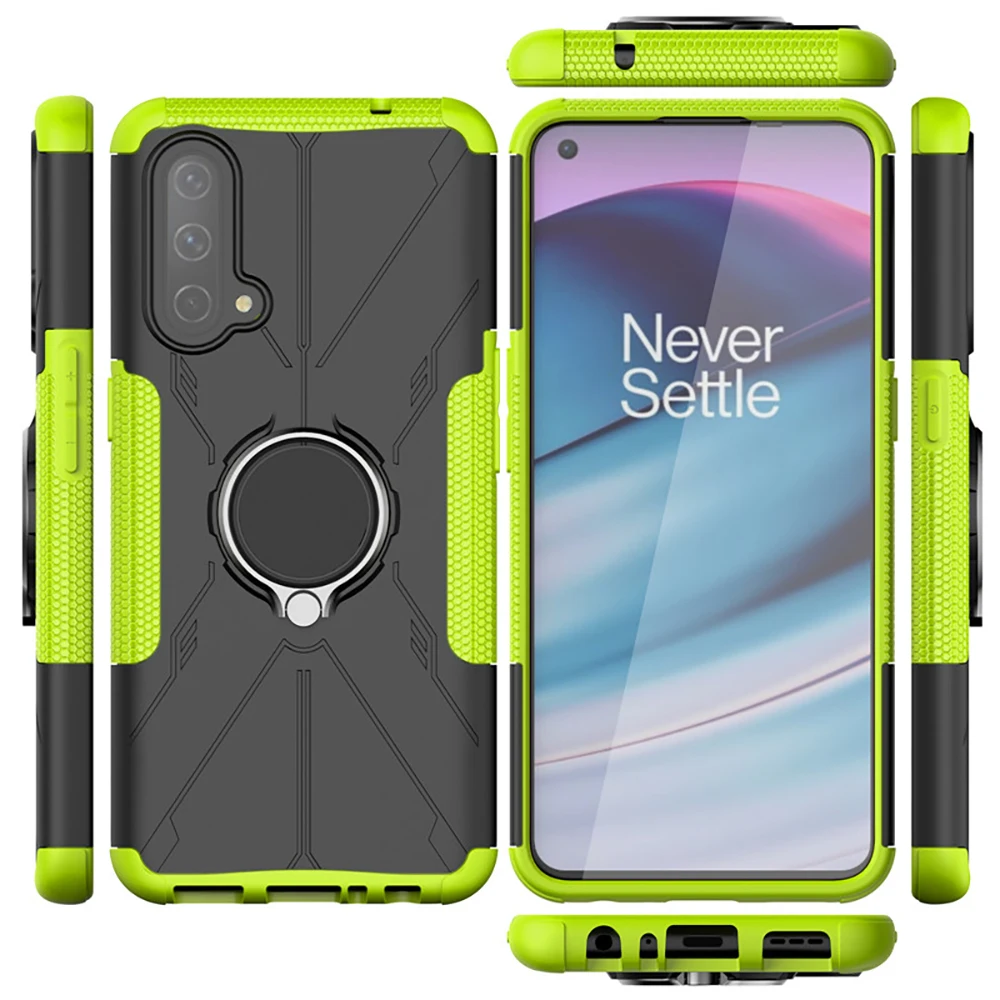

Shockproof Case for Oneplus Nord CE 5G Armor Silicone Finger Ring Bracket Magnetic Back Cover for One Plus Nord CE Bumper Funda